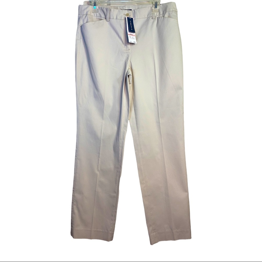 Jones New York | chinos | tan | flat front | size 10 | NWT